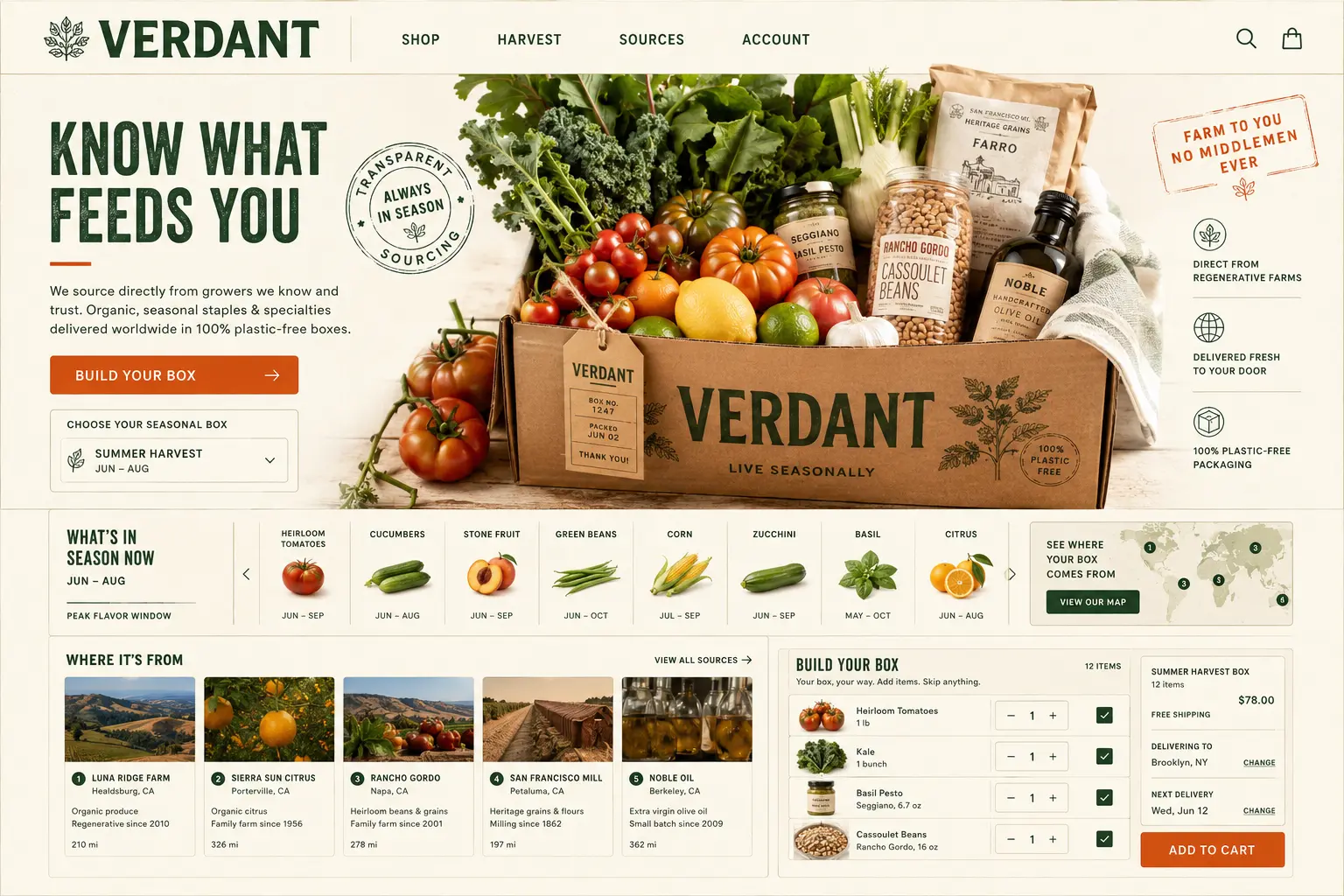 VERDANT — Organic Pantry ই-কমার্স কনসেপ্ট